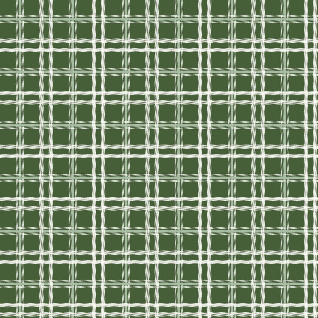 Mistletoe and Holly Plaid Forest by Beverly McCullough