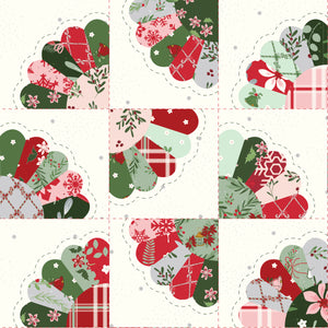 COMING SOON - Mistletoe and Holly Dresden Fan Cheater Print Cloud by Beverly McCullough