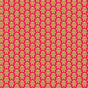 Gingerbread Kisses  Gingerbread Men Red by Doodlebug Design Inc