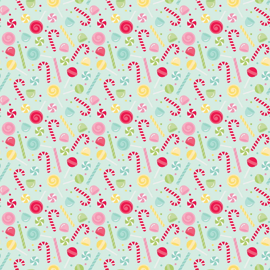 Gingerbread Kisses Sweets Blue by Doodlebug Design Inc