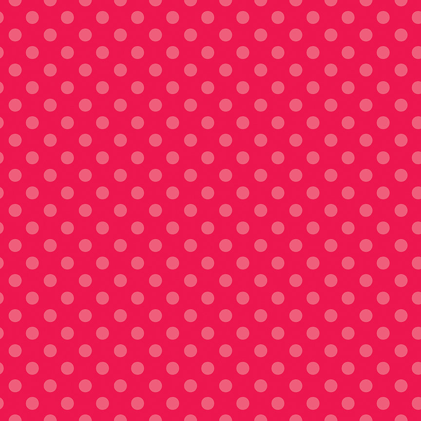 Gingerbread Kisses Polka Dots Red by Doodlebug Design Inc