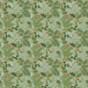 Santa's Tree Farm Berries and Boughs Green by Lisa Audit