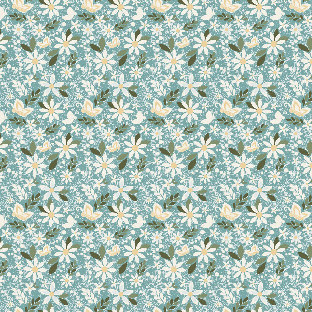 COMING SOON - Juju's Petals Dance Teal by Judi Madsen