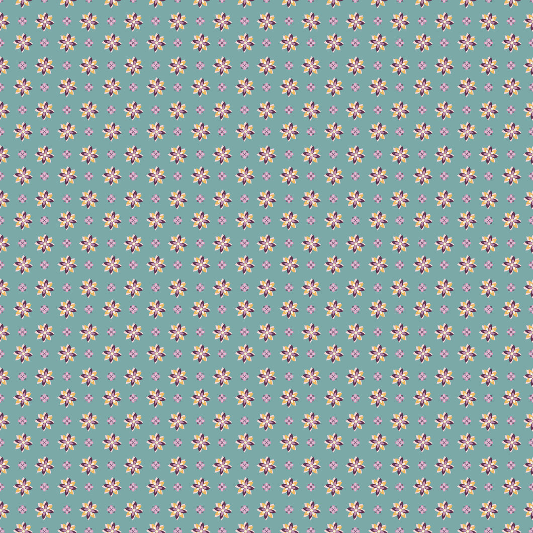 COMING SOON - Juju's Petals Calico Teal by Judi Madsen
