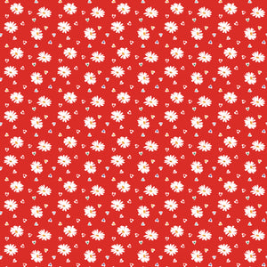 Simple Pleasures Heart Daisies Strawberry by American Jane