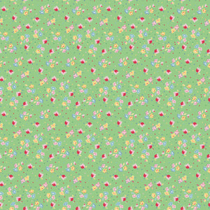 Simple Pleasures Calico Sweet Rose Green by American Jane