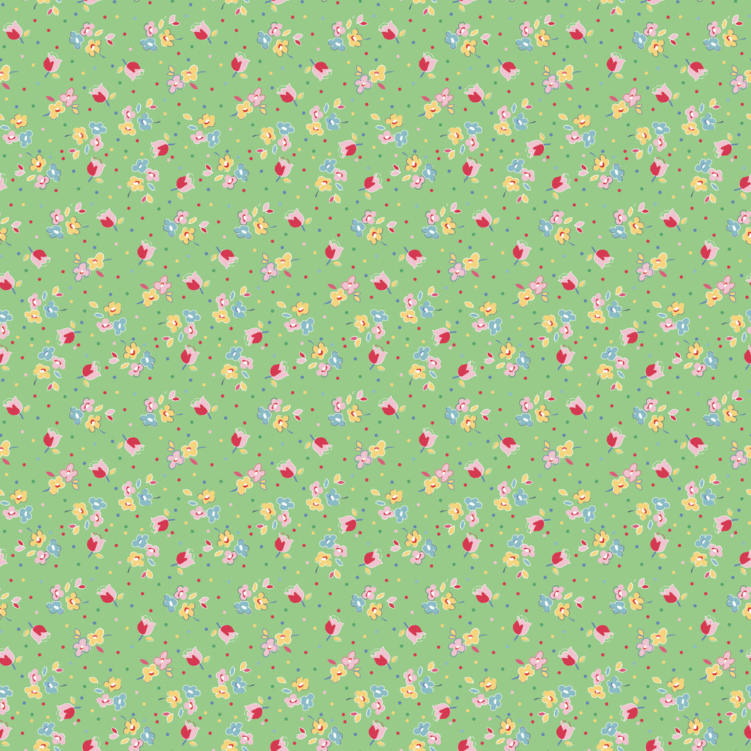 Simple Pleasures Calico Sweet Rose Green by American Jane