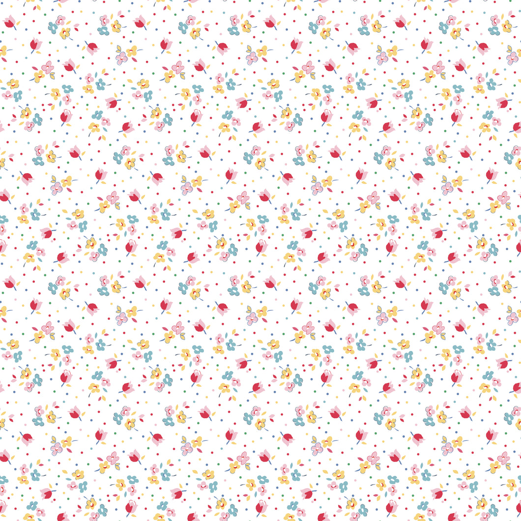 Simple Pleasures Calico Sweet Rose White by American Jane