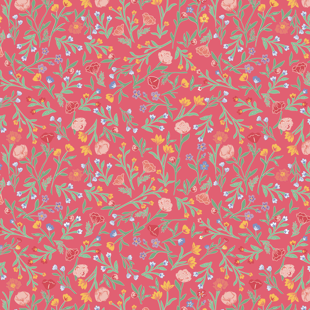 Simple Pleasures Scattered Vine Raspberry by American Jane