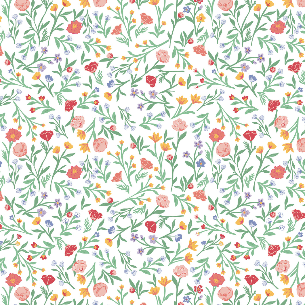 Simple Pleasures Scattered Vines White by American Jane
