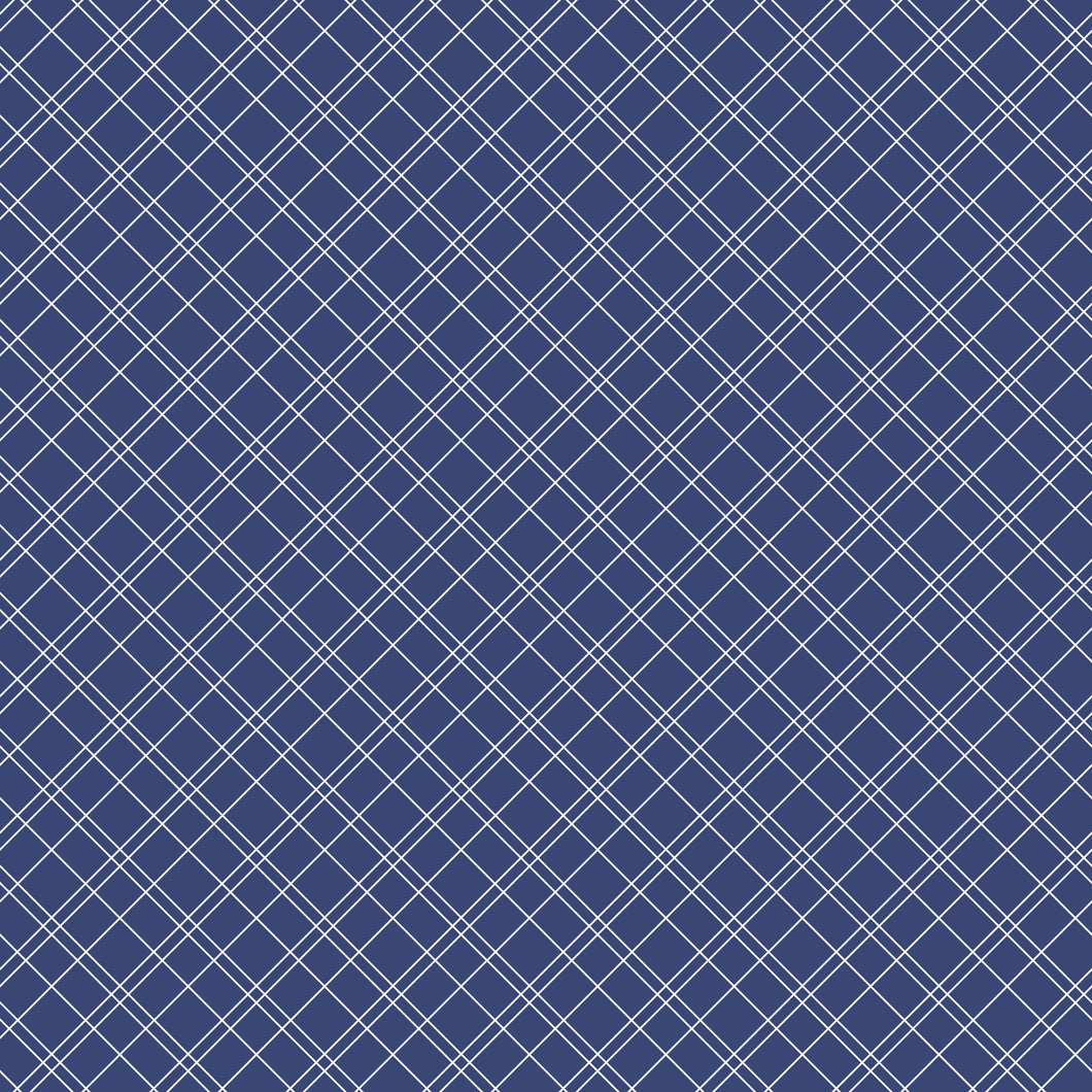 Simple Pleasures Grid Navy by American Jane