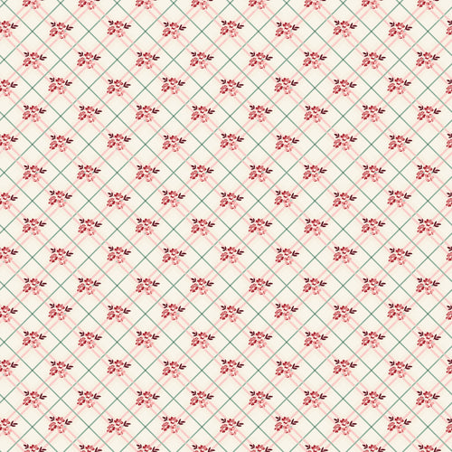 COMING SOON - Love You Always Floral Plaid Cream by Sandy Gervais