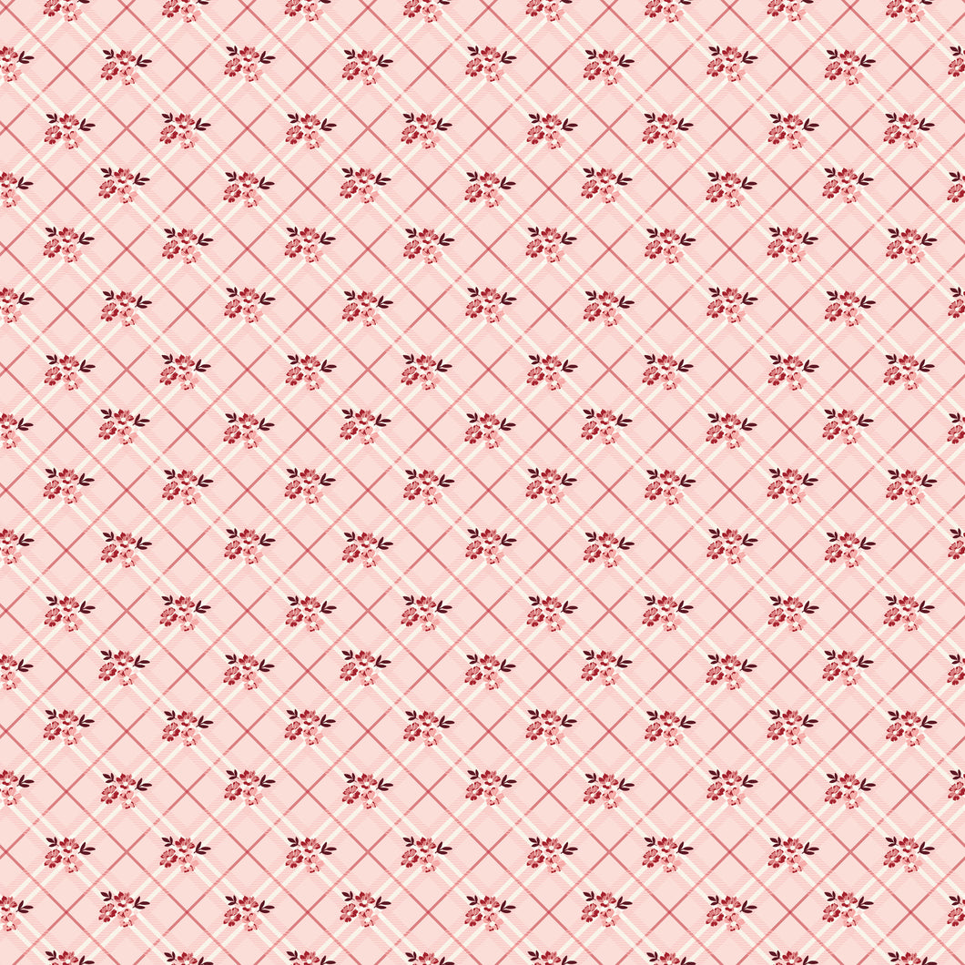 COMING SOON - Love You Always Floral Plaid Pink by Sandy Gervais