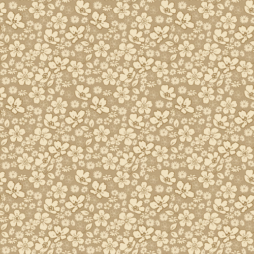 COMING SOON - Morning Latte Tonal Floral Camel by Sandy Gervais