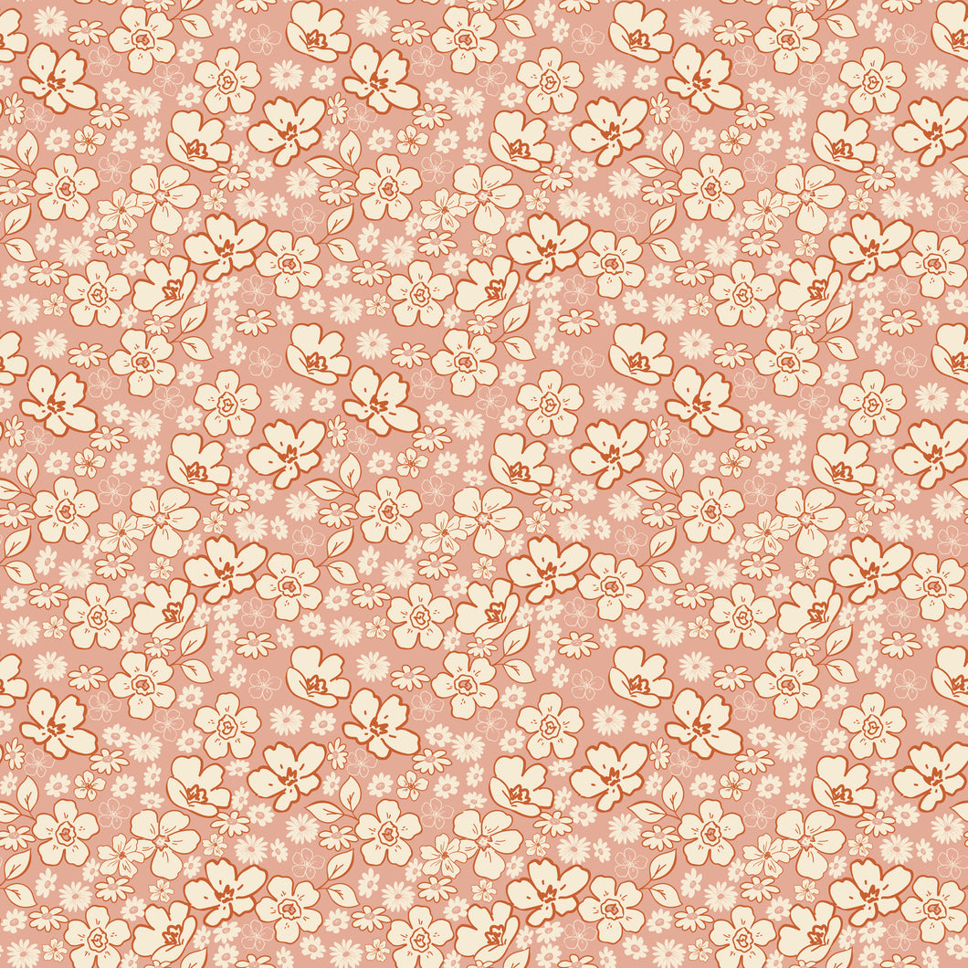 COMING SOON - Morning Latte Tonal Floral Pink by Sandy Gervais