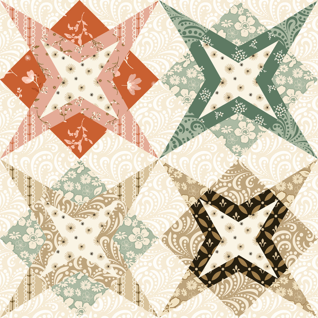 COMING SOON - Morning Latte Star Cheater Print Multi by Sandy Gervais