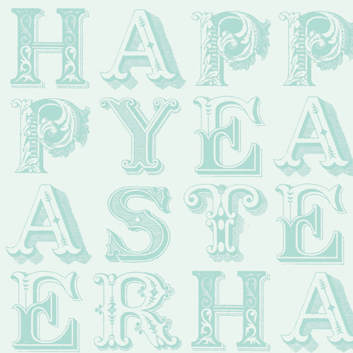 COMING SOON - Egg Hunt Happy Easter Blender Aqua by J. Wecker Frisch
