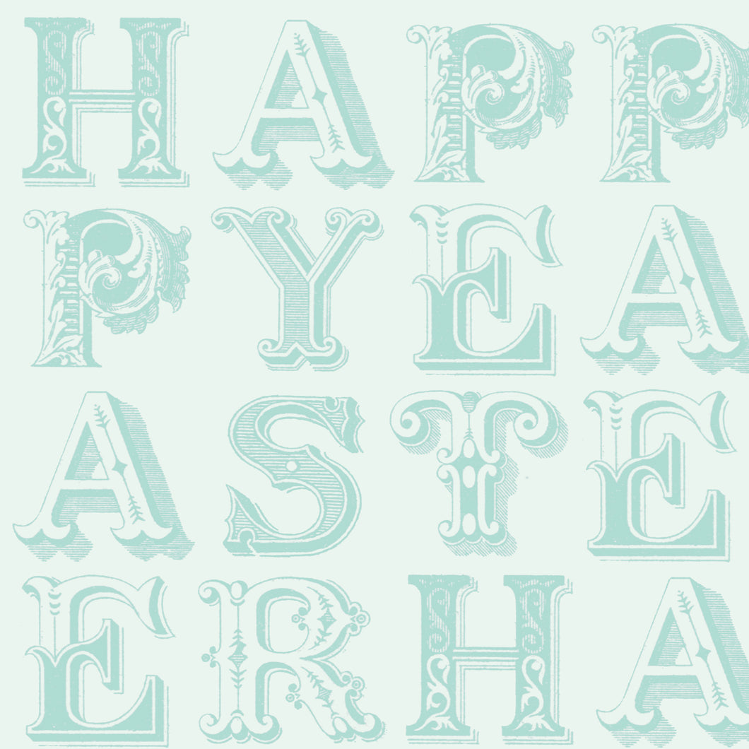 COMING SOON - Egg Hunt Happy Easter Blender Aqua by J. Wecker Frisch