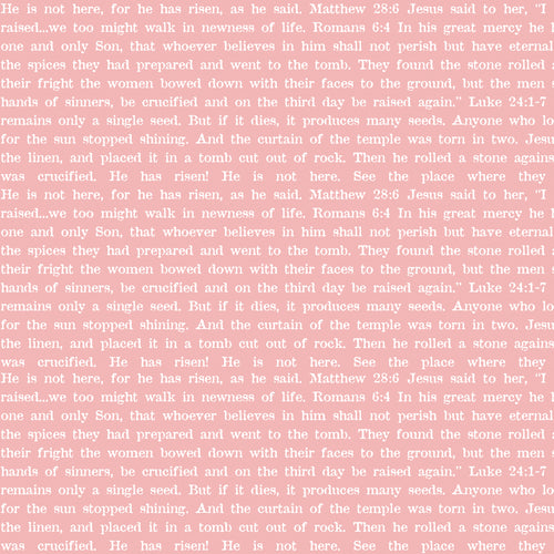 COMING SOON - Egg Hunt Empty Tomb Text Pink by J. Wecker Frisch