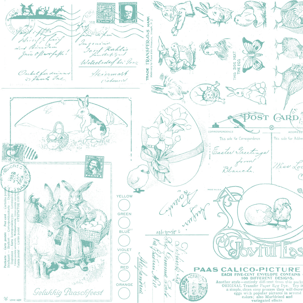 COMING SOON - Egg Hunt Easter Post Aqua by J. Wecker Frisch