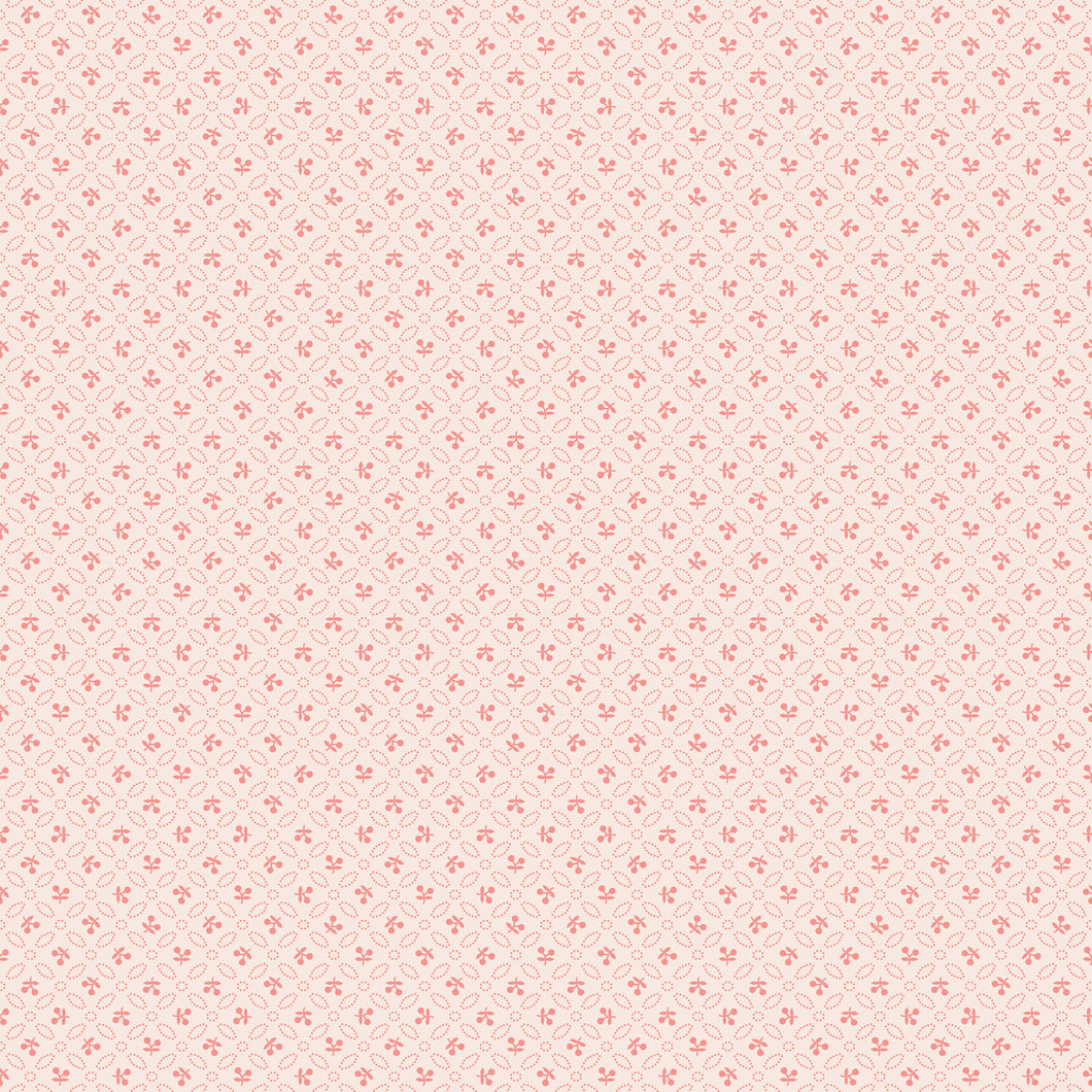 COMING SOON - Farmer's Daughter Cherries Background Coral by Lori Holt
