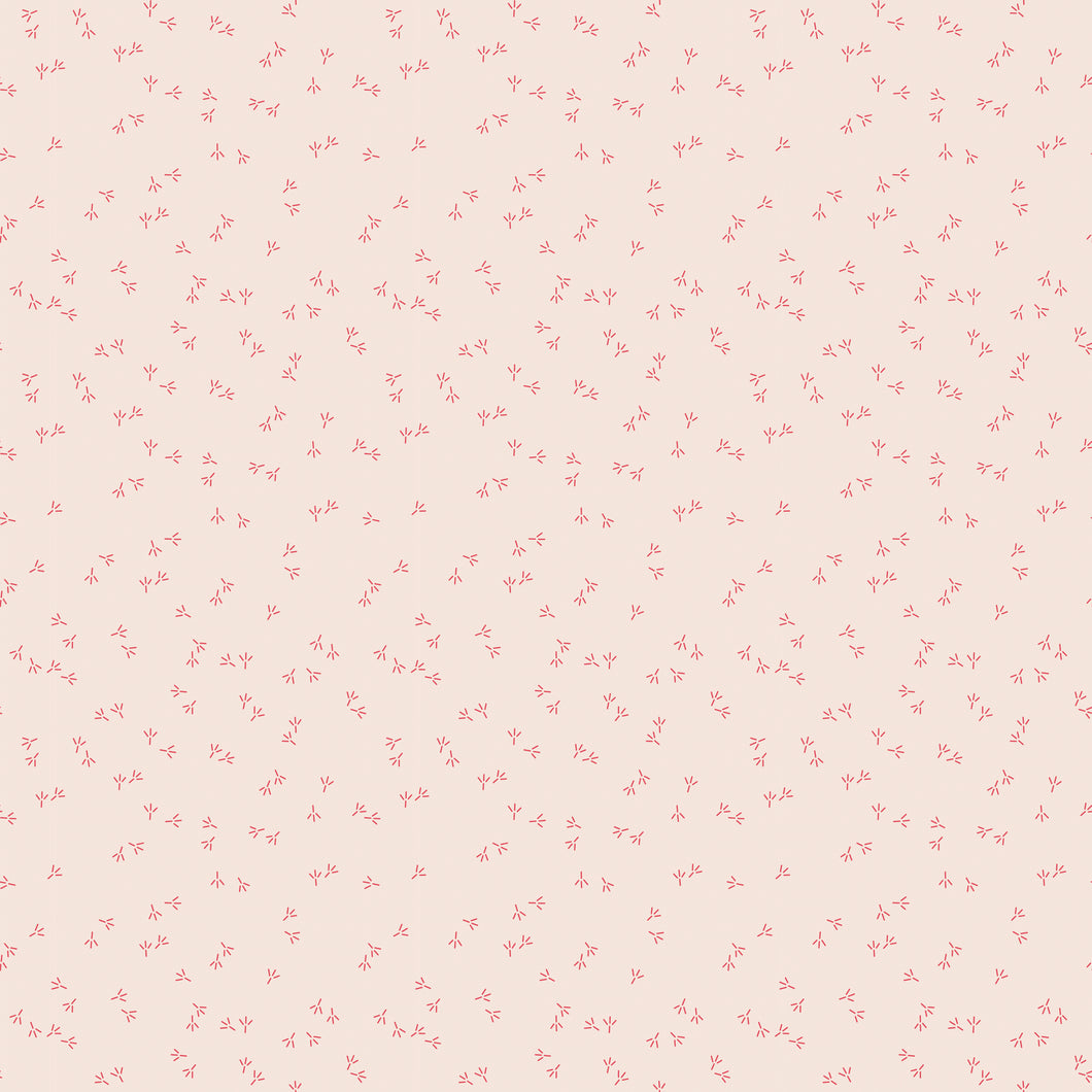 COMING SOON - Farmer's Daughter Chicken Tracks Background Tea Rose by Lori Holt