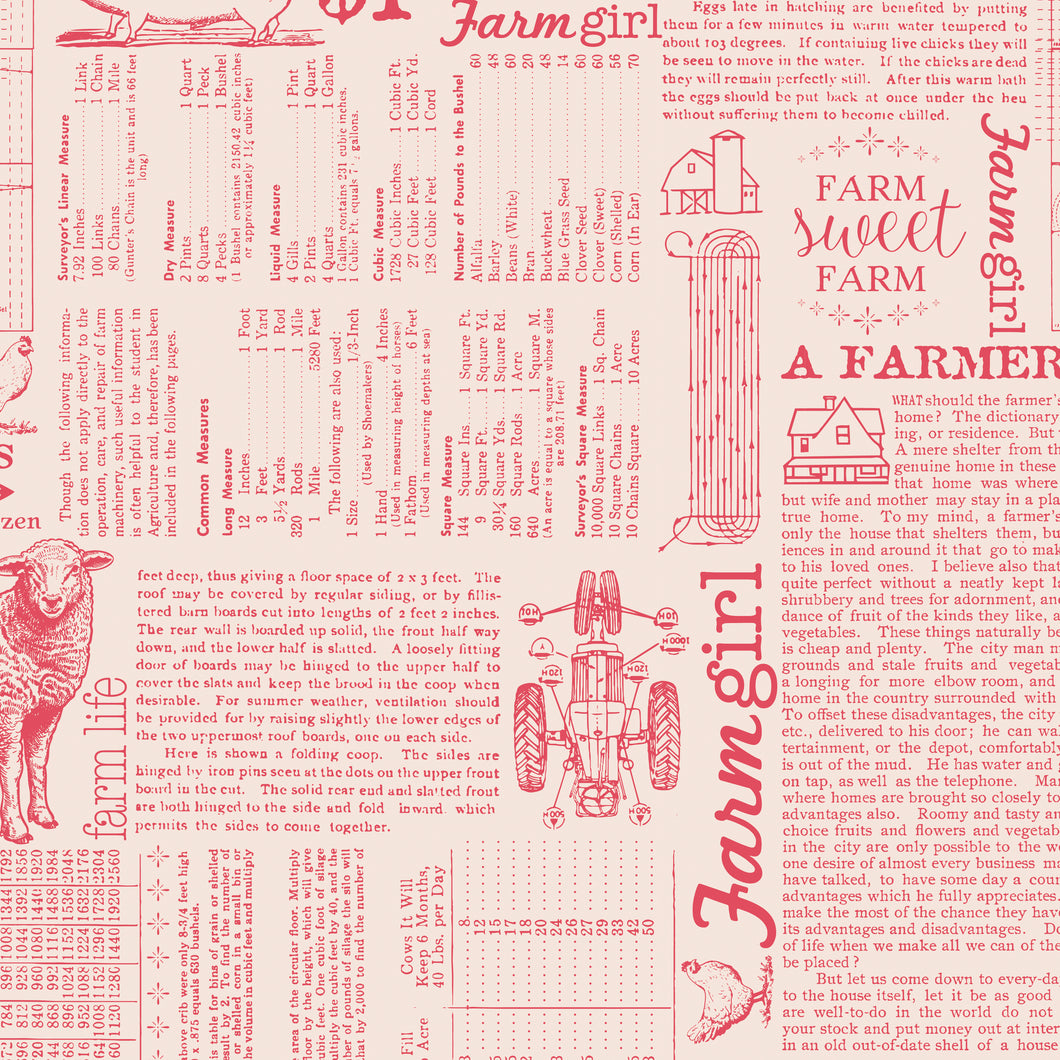 COMING SOON - Farmer's Daughter Farm Life Background Tea Rose by Lori Holt