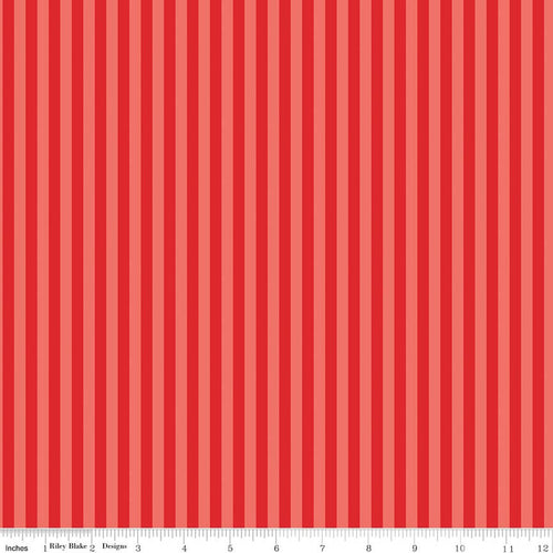 COMING SOON - Firecracker Stripes Red Hen by Riley Blake Designs
