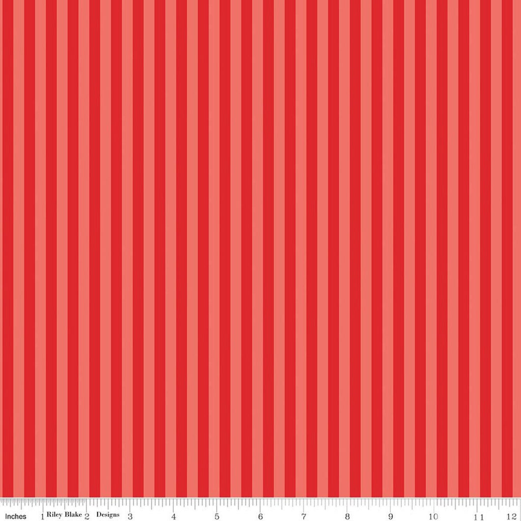 COMING SOON - Firecracker Stripes Red Hen by Riley Blake Designs