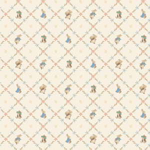COMING SOON - Peter Rabbit and Benjamin Bunny Lattice Cream by Beatrix Potter for Riley Blake Designs