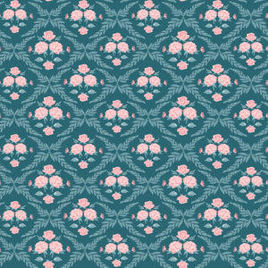 COMING SOON - Correspondence Trellis Damask Colonial Blue by Beverly McCullough