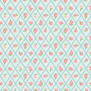 COMING SOON - Correspondence Stitched Flowers Washed Denim by Beverly McCullough