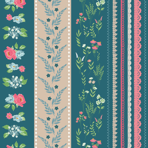 COMING SOON - Correspondence Wide Stripe Colonial Blue by Beverly McCullough