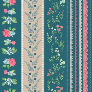 COMING SOON - Correspondence Wide Stripe Colonial Blue by Beverly McCullough