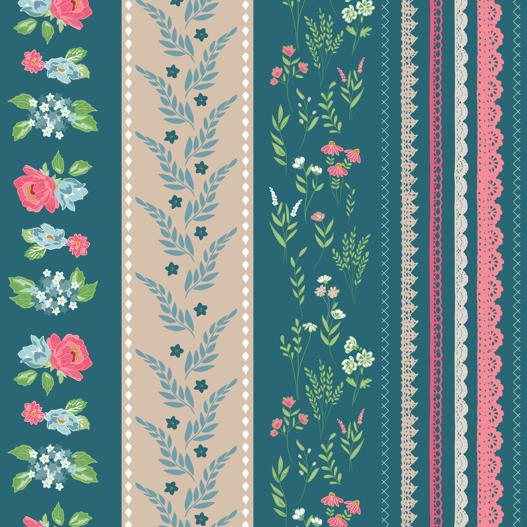 COMING SOON - Correspondence Wide Stripe Colonial Blue by Beverly McCullough
