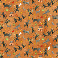 Spooky Cats Orange by Teresa Kogut