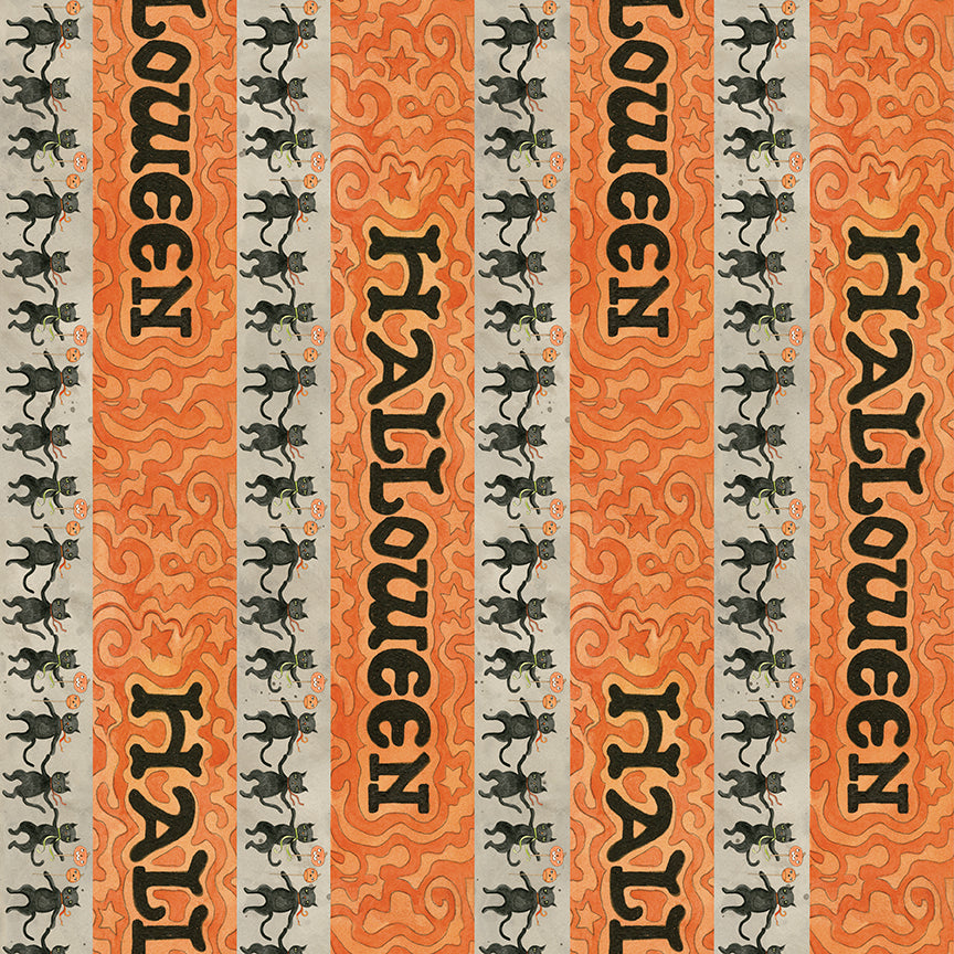 COMING SOON - Spooky Halloween Stripe Gray by Teresa Kogut