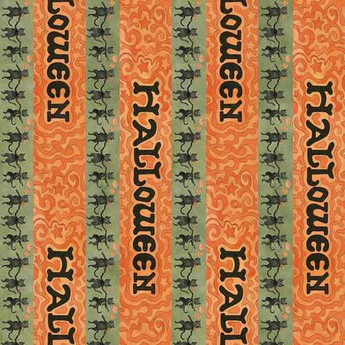 COMING SOON - Spooky Halloween Stripe Green by Teresa Kogut