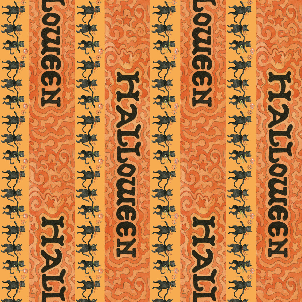 COMING SOON - Spooky Halloween Stripe Pumpkin by Teresa Kogut