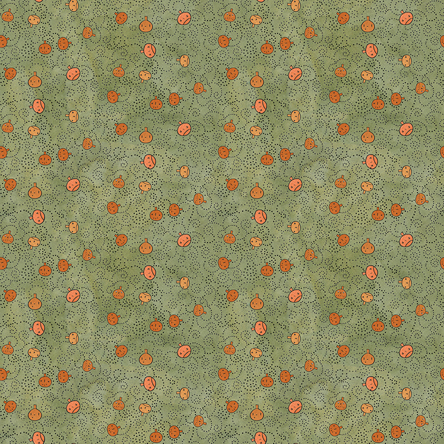 COMING SOON - Spooky Pumpkins Green by Teresa Kogut
