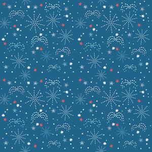 COMING SOON - Firework Fields Fireworks Coastal Blue by Gracey Larson