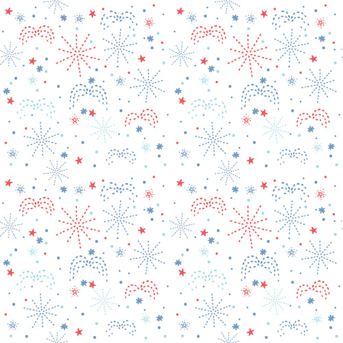 COMING SOON - Firework Fields Fireworks White by Gracey Larson