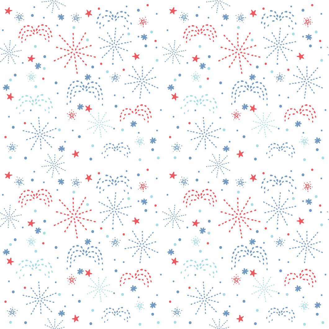 COMING SOON - Firework Fields Fireworks White by Gracey Larson