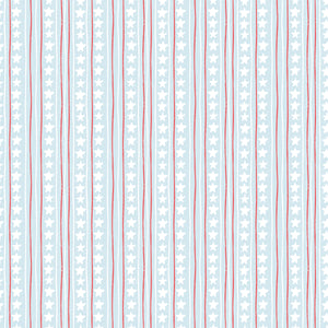 COMING SOON - Firework Fields Stars and Stripes Light Blue by Gracey Larson