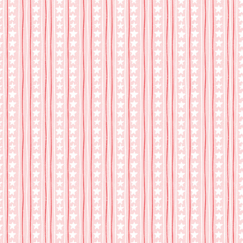 COMING SOON - Firework Fields Stars and Stripes Pink by Gracey Larson