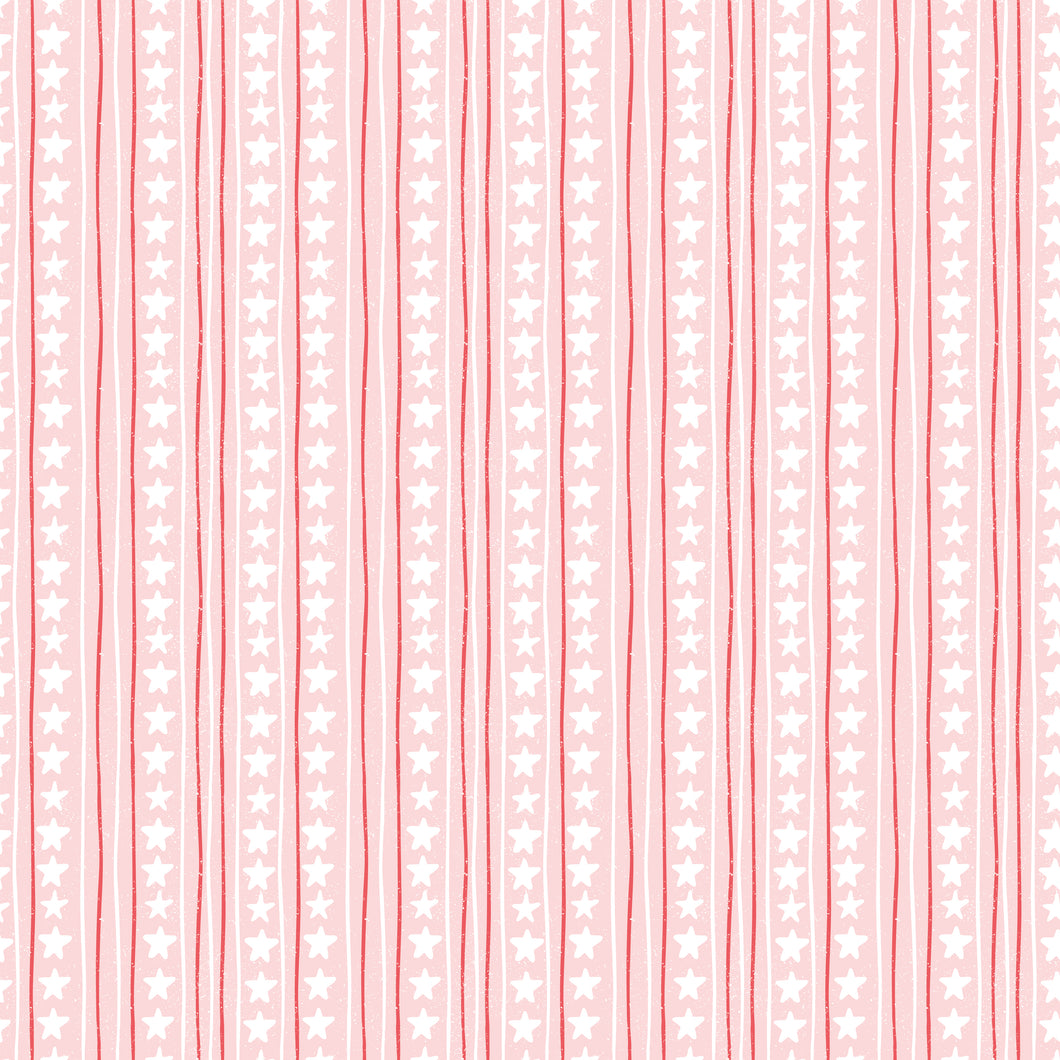 COMING SOON - Firework Fields Stars and Stripes Pink by Gracey Larson