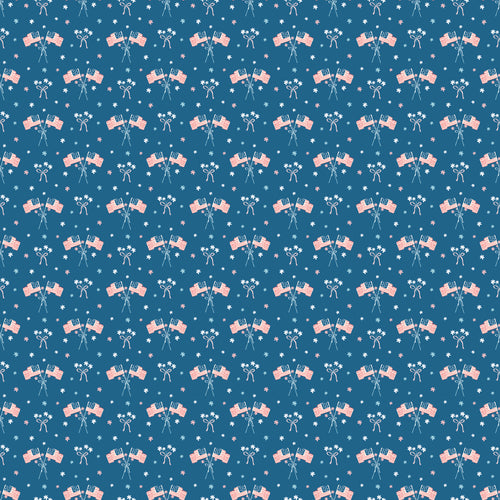 COMING SOON - Firework Fields Flags Coastal Blue by Gracey Larson