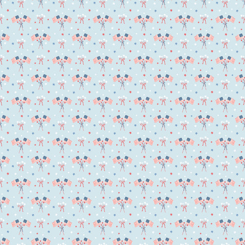 COMING SOON - Firework Fields Flags Light Blue by Gracey Larson
