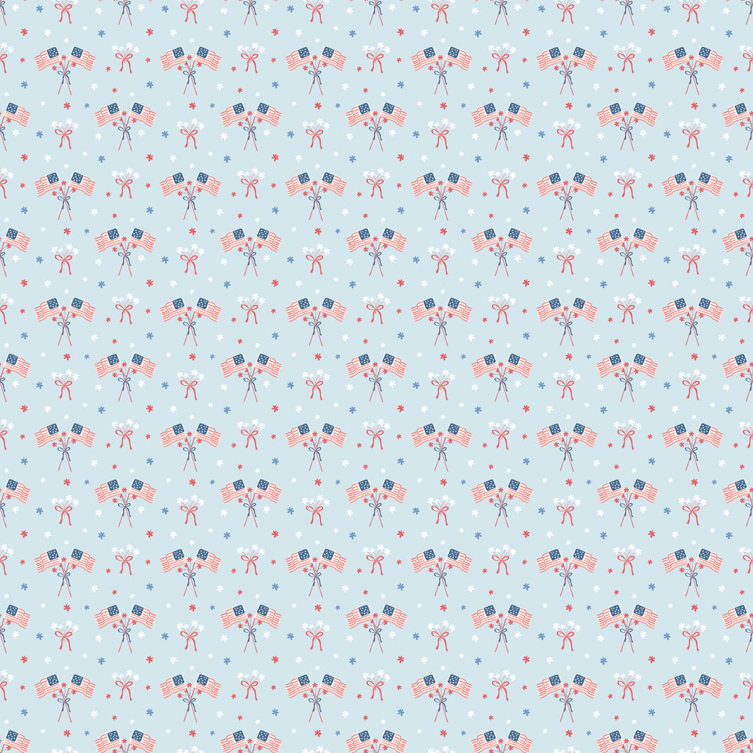 COMING SOON - Firework Fields Flags Light Blue by Gracey Larson