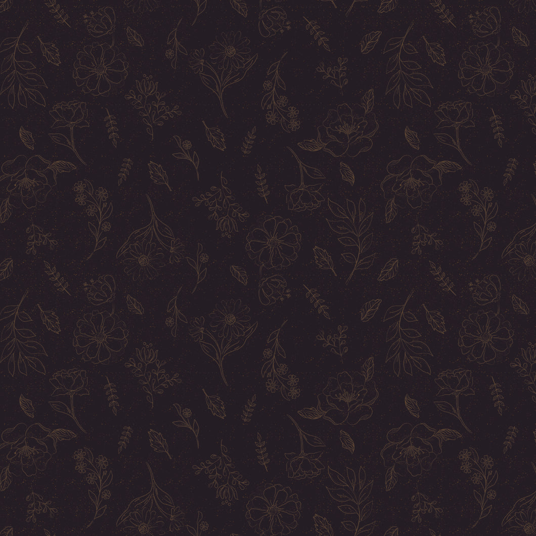 COMING SOON - Orchard House Sketch Floral Black by Heather Peterson